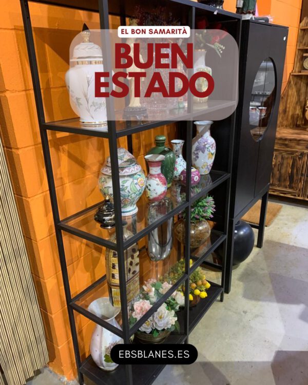 Estantería metal balda cristal