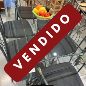 ❗❗🔴 VENDIDO Mesa de hierro + 6 sillas