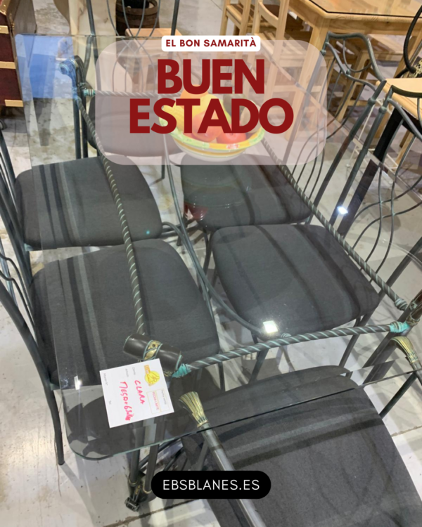 ❗❗🔴 VENDIDO Mesa de hierro + 6 sillas - Imagen 2